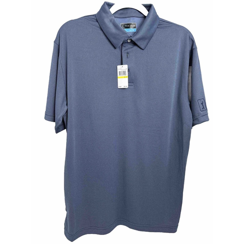 NEW PGA Tour ‎ Men's Golf Polo Shirt  Tanager Turquois Size M